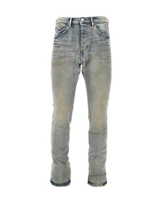 Purple Brand Gray Faded Slim Jeans for men