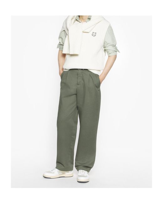 Maison Kitsuné White Maison Kitsun Fox Head Ribbed Vest for men