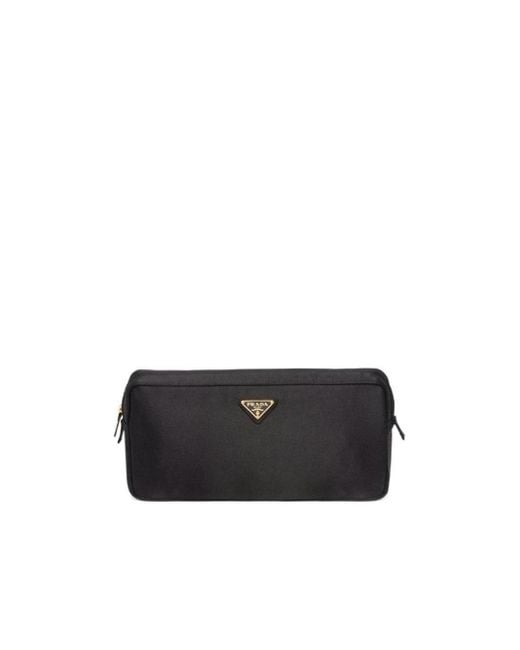 Prada Black Silk Satin Jewelry Case