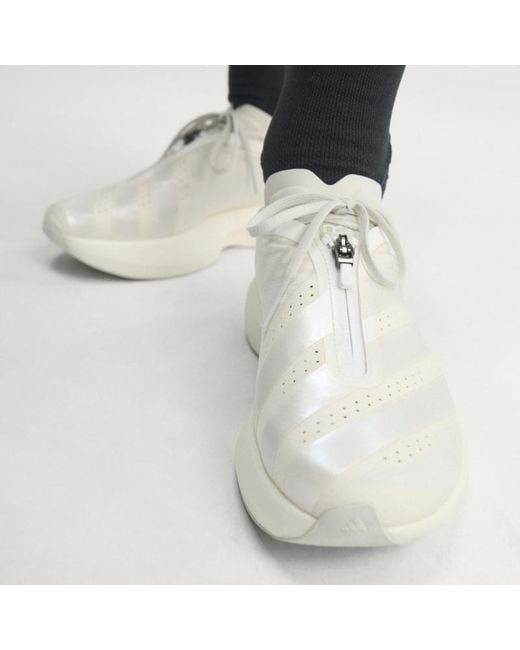 Adidas White Adizero Evo Sl Zip-Up Sneakers