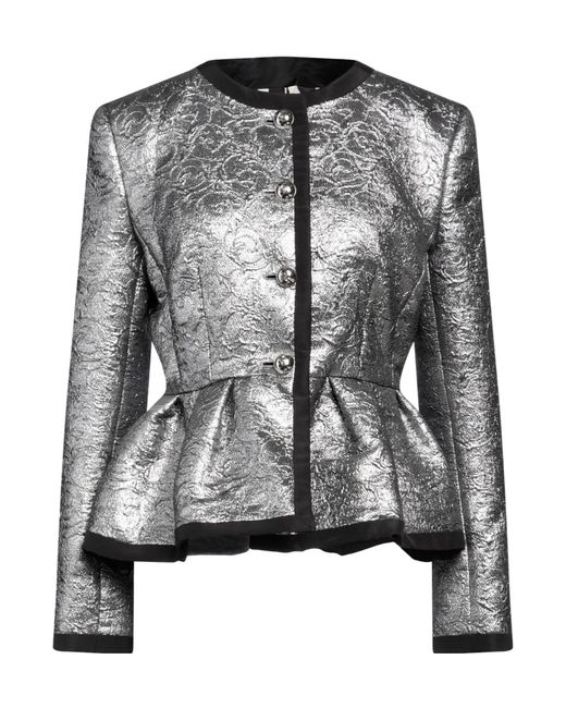 Dolce & Gabbana Gray Two-Tone Long Sleeve Jacket
