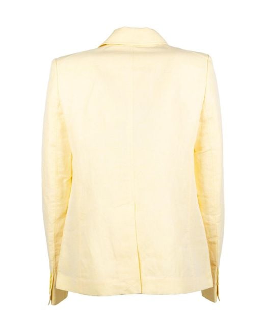 Michael Kors Yellow Single-Breasted Blazer