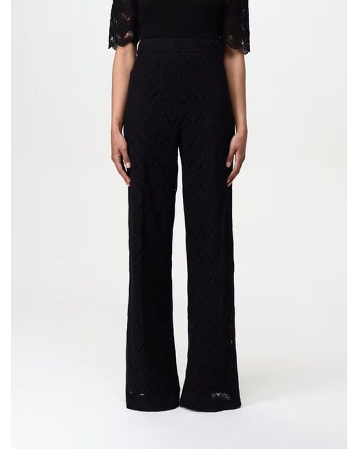 Twinset Blue Wide Leg Lace Pants