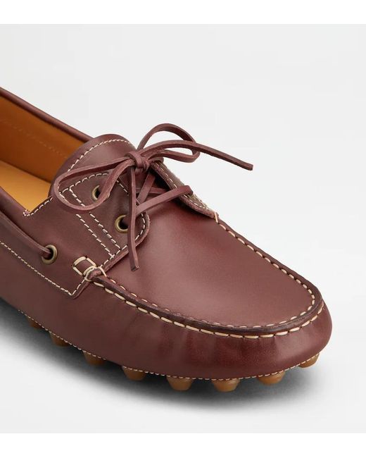 Tod's Brown Round-Toe Loafers for men
