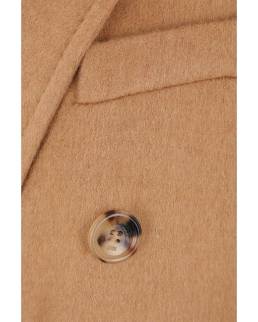 Max Mara Natural Double-Breasted Collared Coat