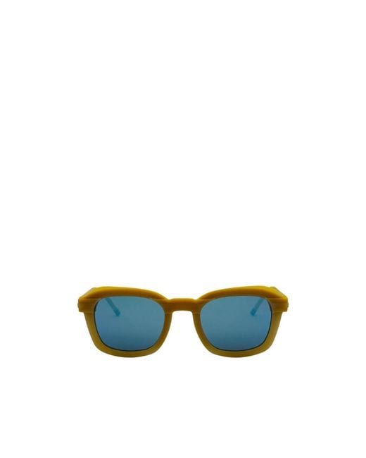 Thom Browne Blue Eyewear Rectangle Frame Sunglasses for men