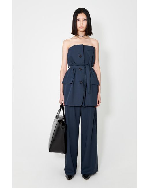 Our Legacy Blue Belted Waist Suit Top