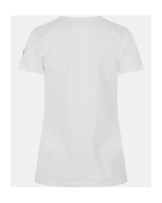 Moncler White Logo Short-Sleeved T-Shirt