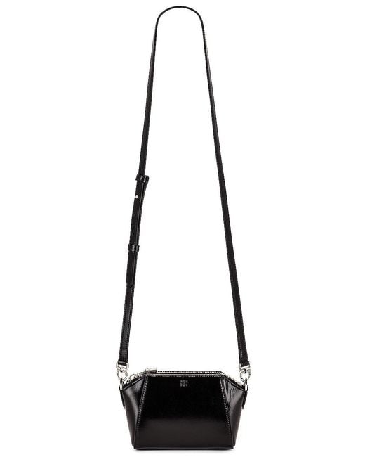 Givenchy Black Antigona Logo Embossed Crossbody Bag