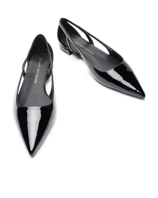Stuart Weitzman Black Stuart Power Cutout Flat
