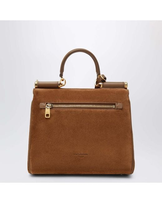 Dolce & Gabbana Brown Small My Sicily Handbag