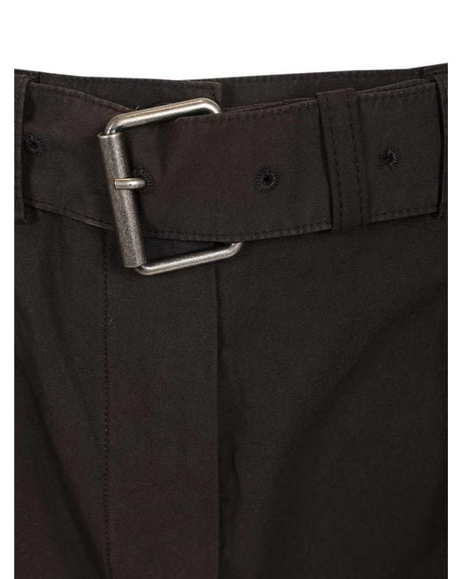 Dries Van Noten Black Peaches Pleated Bermuda Pants