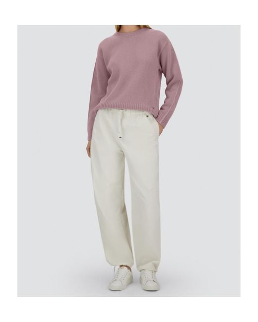 Herno Purple Crew-Neck Wool Sweater