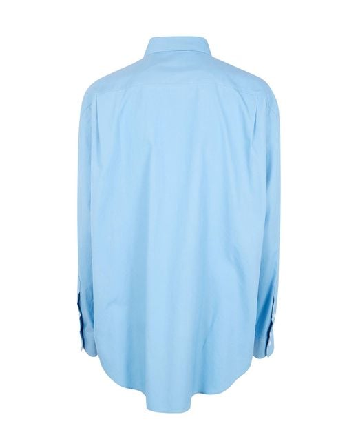 Auralee Blue Finx Twill Shirt