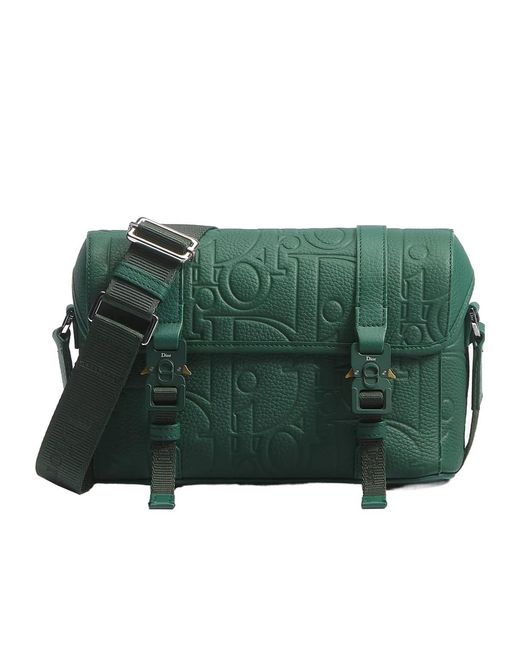 Dior Green Hit The Road Messenger Bag With Flap for men