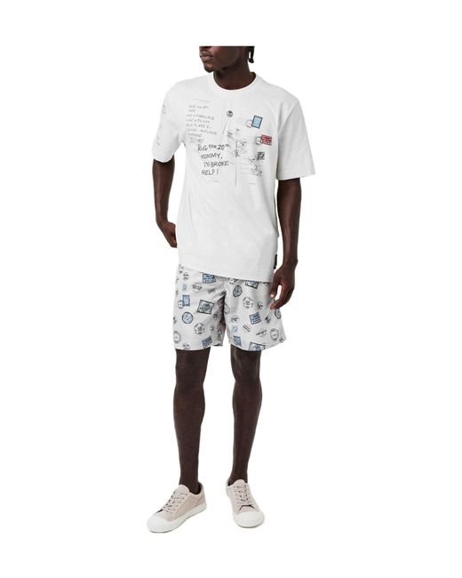 Fendi White Postcard Regular Fit T-Shirt for men