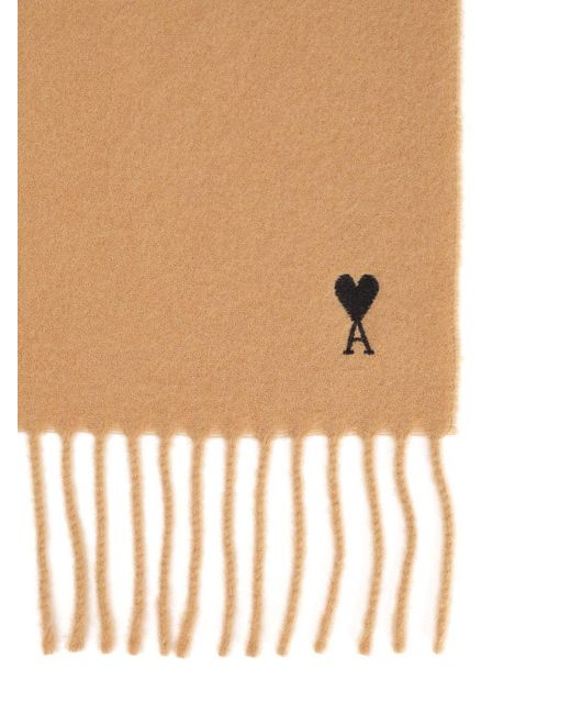 AMI Natural Fringed Scarf for men