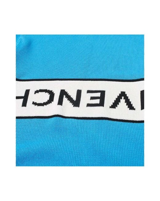 Givenchy Blue Logo Round Neck Sweater for men