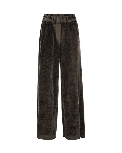 Peserico Black Corduroy Pants