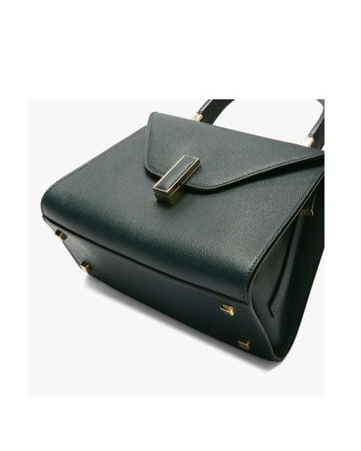 Valextra Green Iside Top Handle Mini Bag