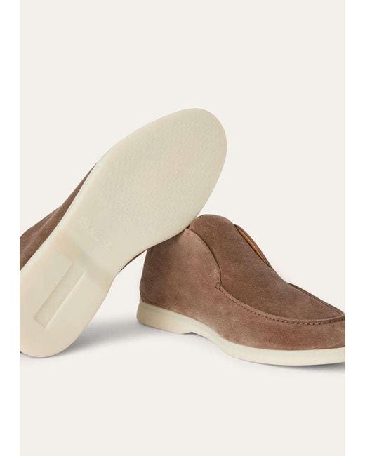 Loro Piana Brown Open Walk Round-Headed Boots for men