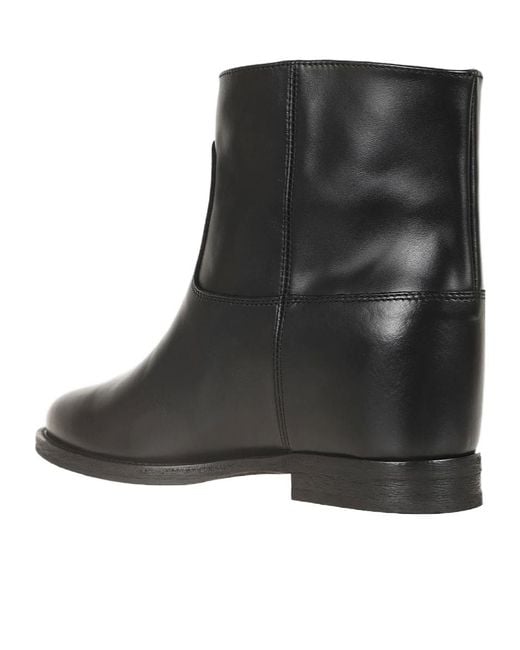 Via Roma 15 Black Plaque Ankle Boots