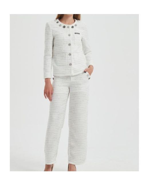 Marissa Chiara White Long Sleeve Jacket