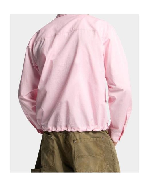 DSquared² Pink Embroidered Drawstring Shirt for men