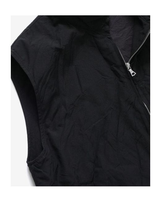 Auralee Black Wool Zipper Vest for men