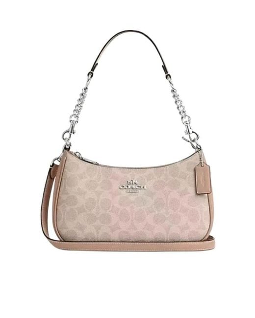 COACH Pink Logo Shoulder Bag