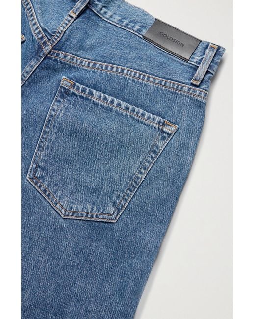 Goldsign Blue High-Waisted Wide-Leg Jeans