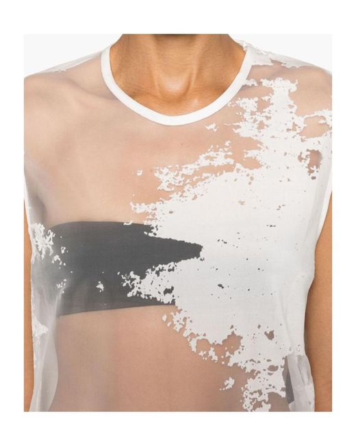 Ann Demeulemeester White Translucent Vest