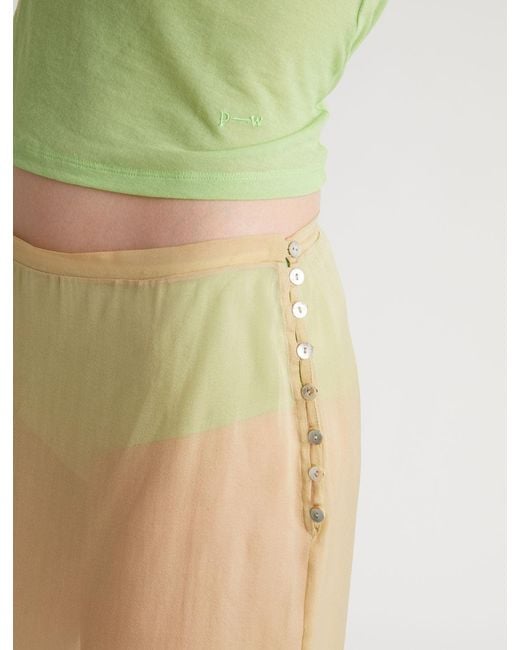 Paloma Wool Natural Ruffled Skirt