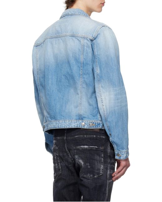 DSquared² Blue Heritage Buttoned Denim Jacket for men