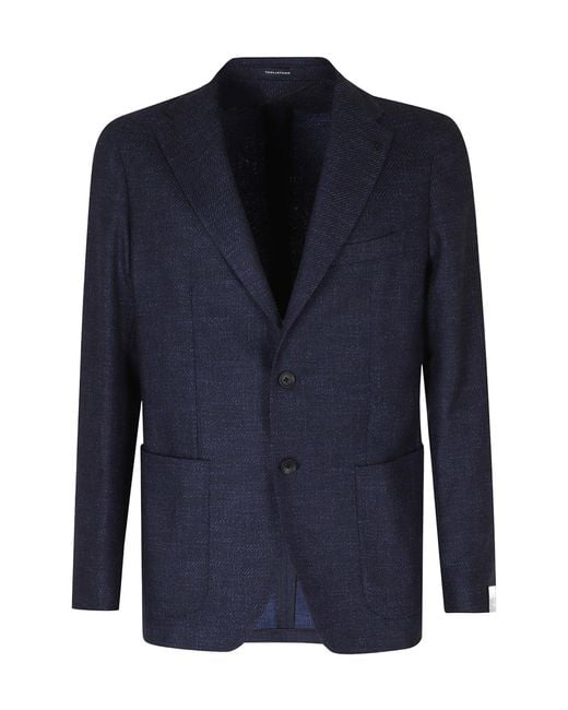 Tagliatore Blue Single-Breasted Blazer for men