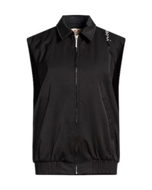 Marni Black Solid-Color Sleeveless Jacket
