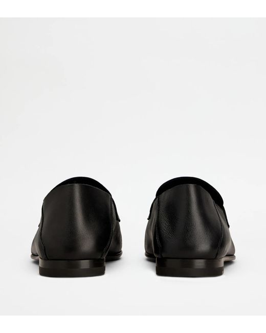 Tod's Black Round-Toe Loafers for men