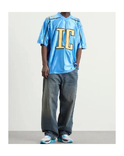 ICECREAM Blue Ic V-Neck Soccer Jersey for men