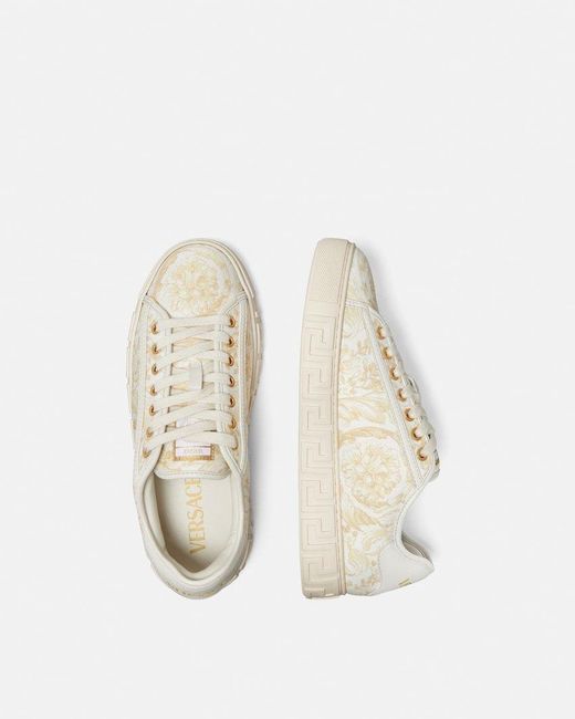 Versace Natural Greca Printed Sneakers