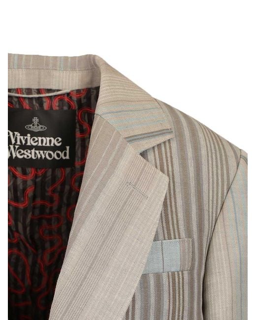 Vivienne Westwood Gray Huddersfield Striped Blazer for men