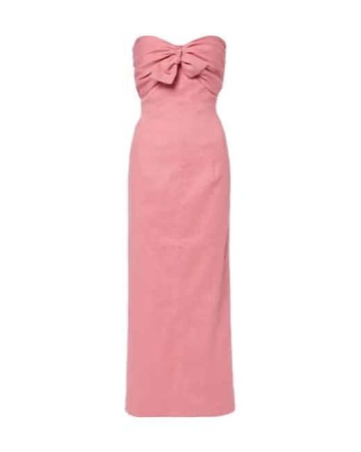 TOVE Pink Rahel Linen And Cotton-Blend Maxi Dress