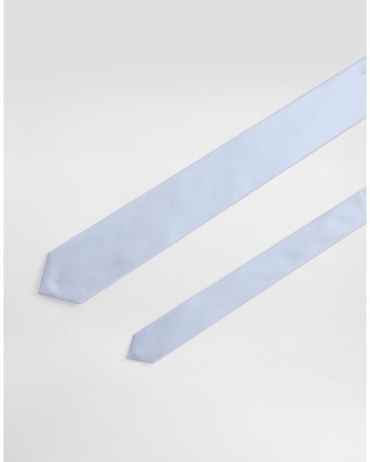 Dolce & Gabbana White Silk Tie for men