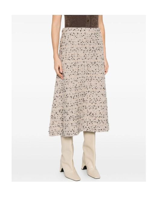 Fabiana Filippi Natural A-Line Skirt