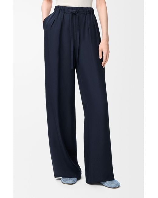 Loewe Blue Elastic Waist Casual Pants