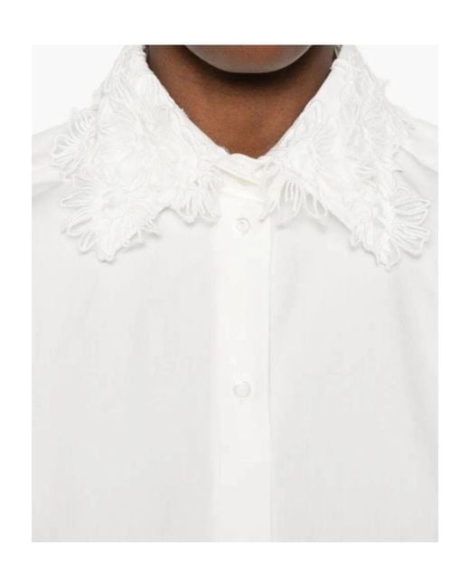 Ermanno Scervino White Lace-Detail Shirt