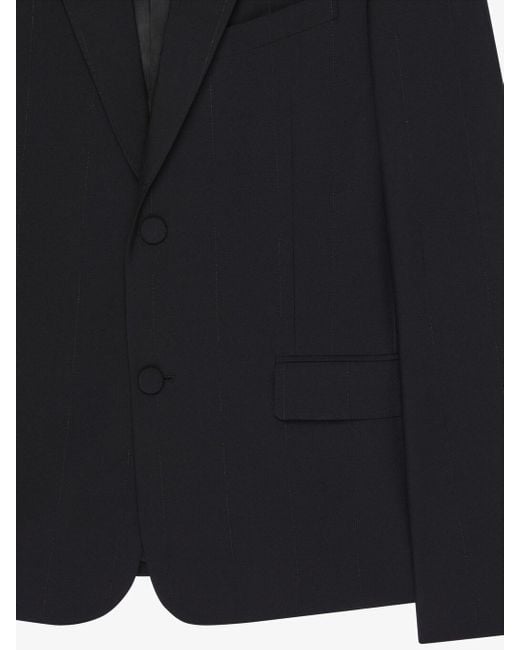 Givenchy Black 4G Pattern Single-Breasted Blazer for men