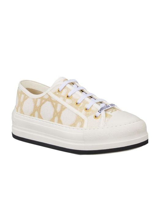 Dior White Christian Walkn Platform Sneakers