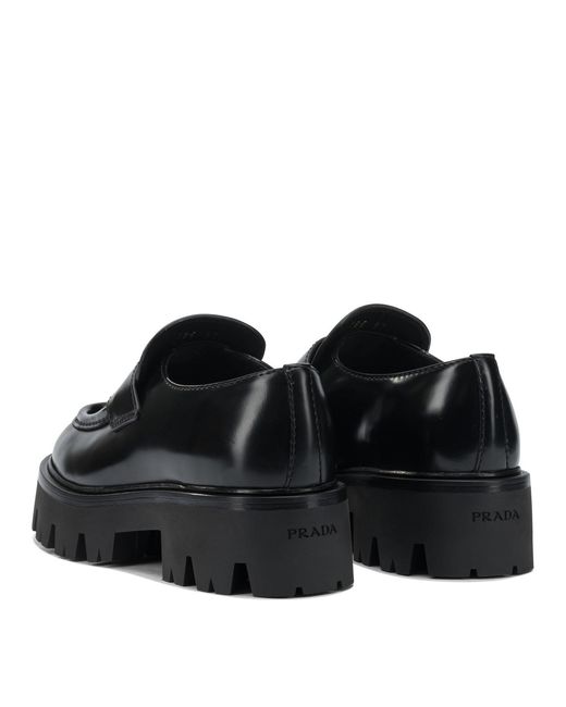Prada Black Round-Toe Loafers