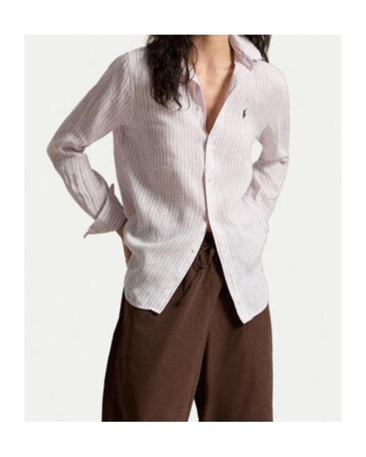 Polo Ralph Lauren Pink Striped Button-Up Shirt