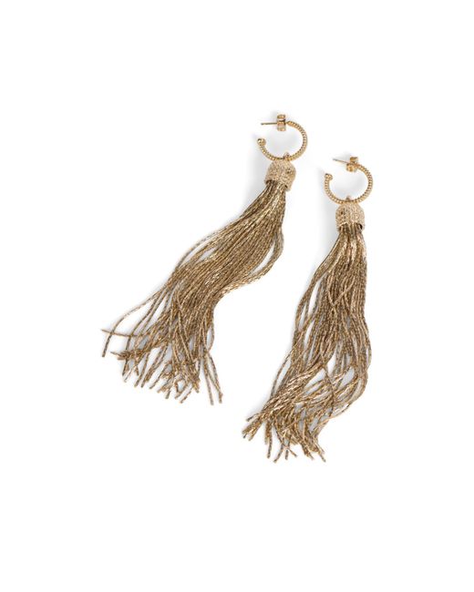 Balmain Metallic Brass Tassel Earrings
